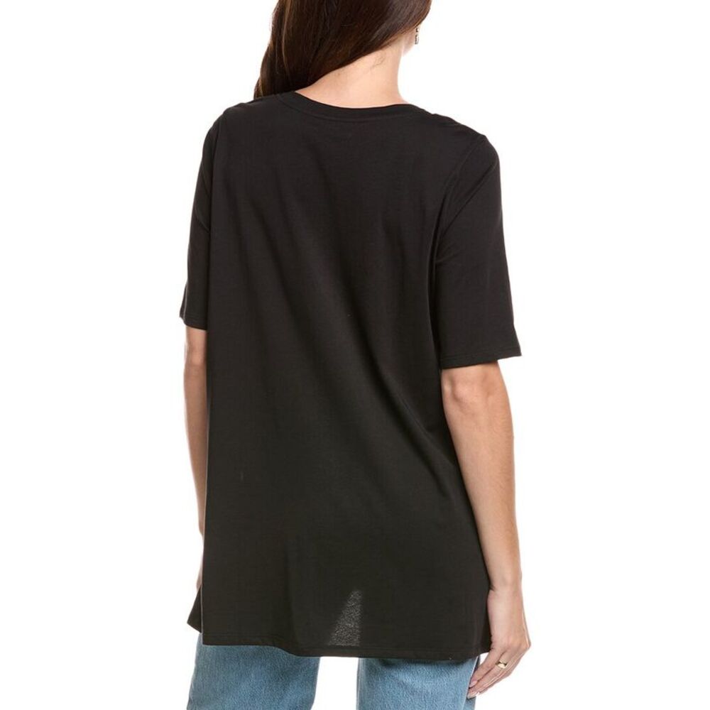 Eileen Fisher Womens  Crewneck Tunic, Black - Picture 2 of 3